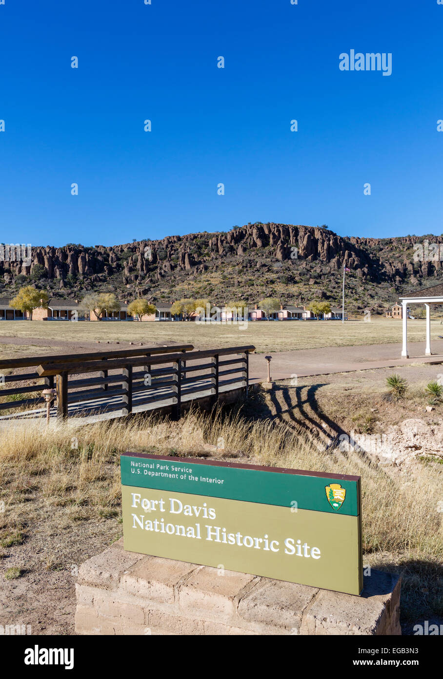 Fort Davis National Historic Site, Fort Davis, Texas, Stati Uniti d'America Foto Stock