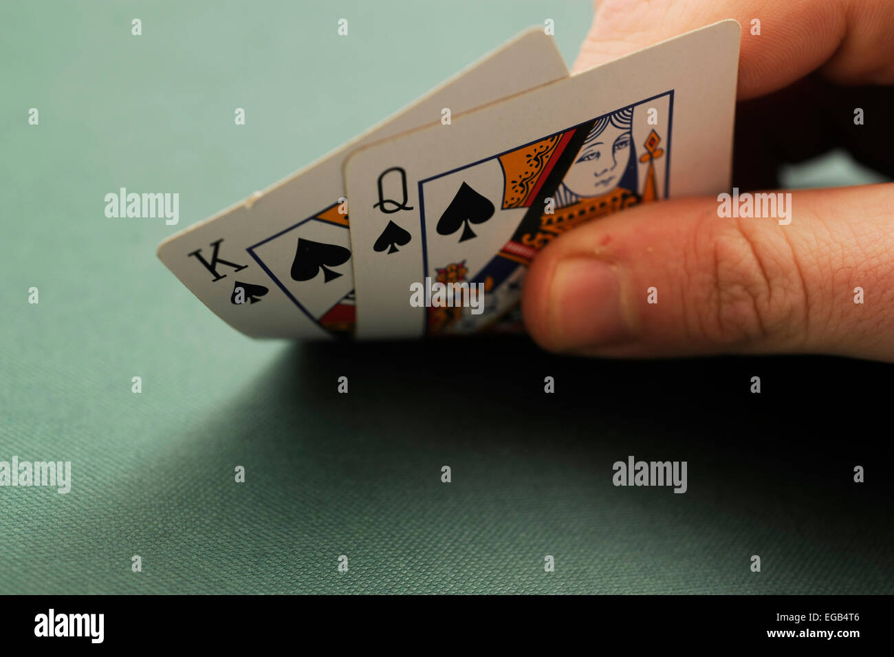 Carte da gioco Ace Regina Foto Stock