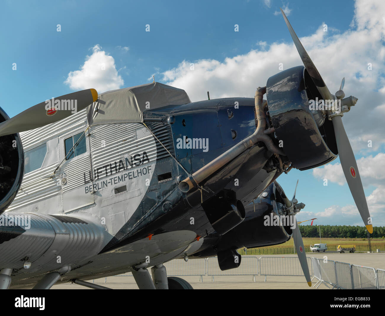 Originale Junkers Ju 52 della Deutsche Lufthansa Berlin-Stiftung, chiamato anche "Tante Ju' ('Zia Ju"), primo aereo di metallo. Foto Stock