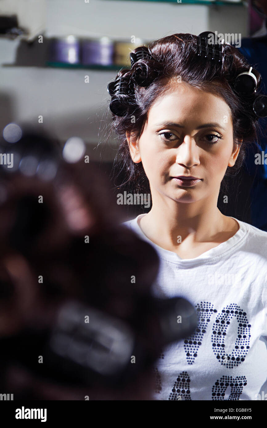 1 indian Bellezza Salone di donna Foto Stock