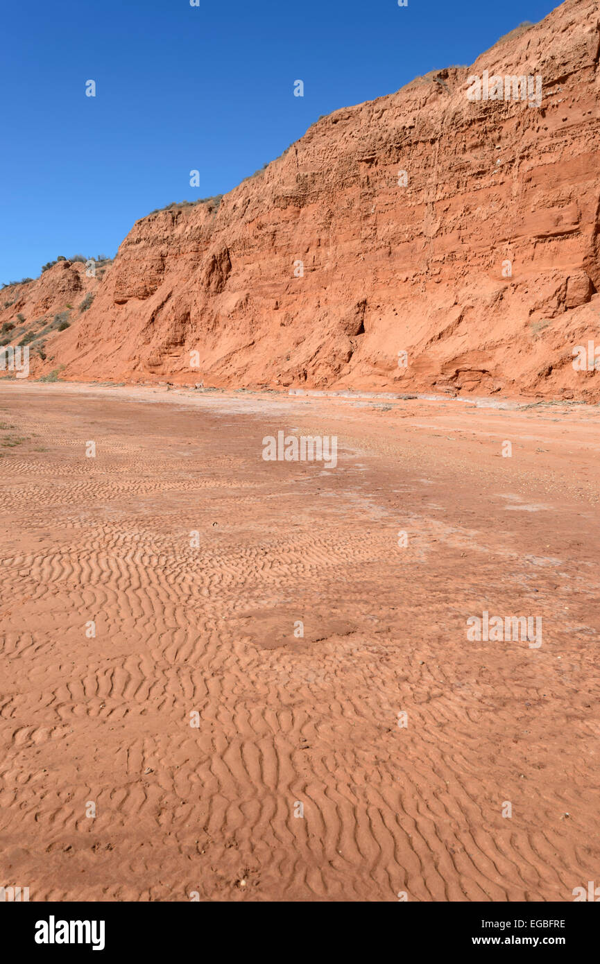 Modelli di sabbia rossa, banche, Spencer Gulf, Porto Augusta, Sud Australia Foto Stock