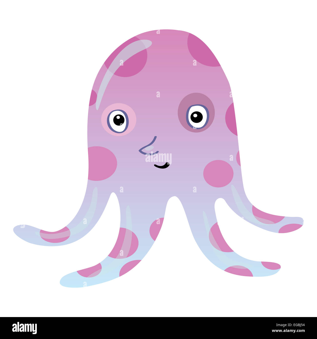 Funny cartoon Polpi o un alieno mostro o Kraken Foto Stock
