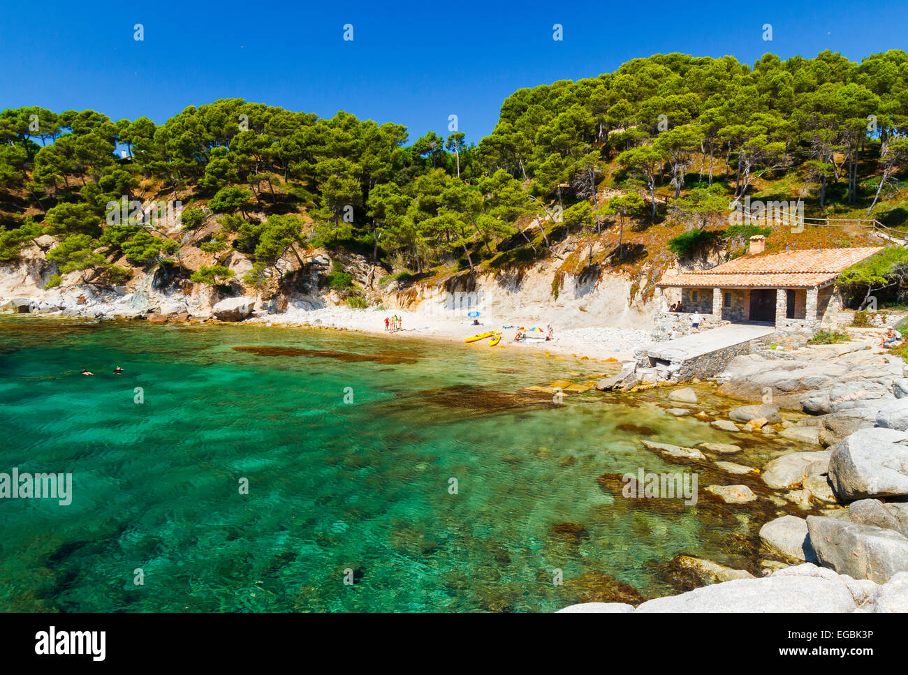 Cap de piani cove. Città di Palamos. Costa Brava, Gerona. La Catalogna, Spagna, Europa Foto Stock