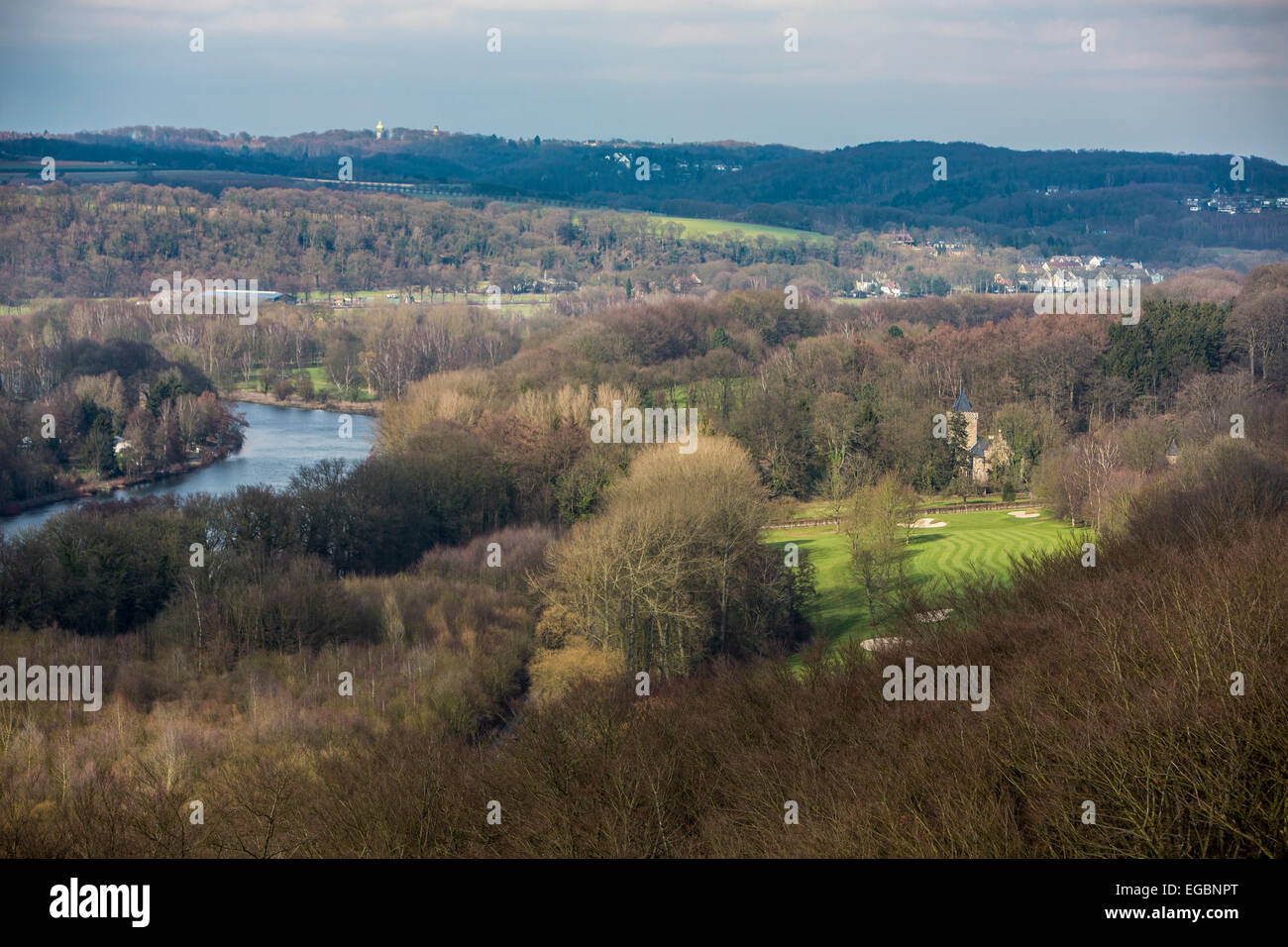 'Haus Oefte' Campo da golf, Essen, Germania Foto Stock