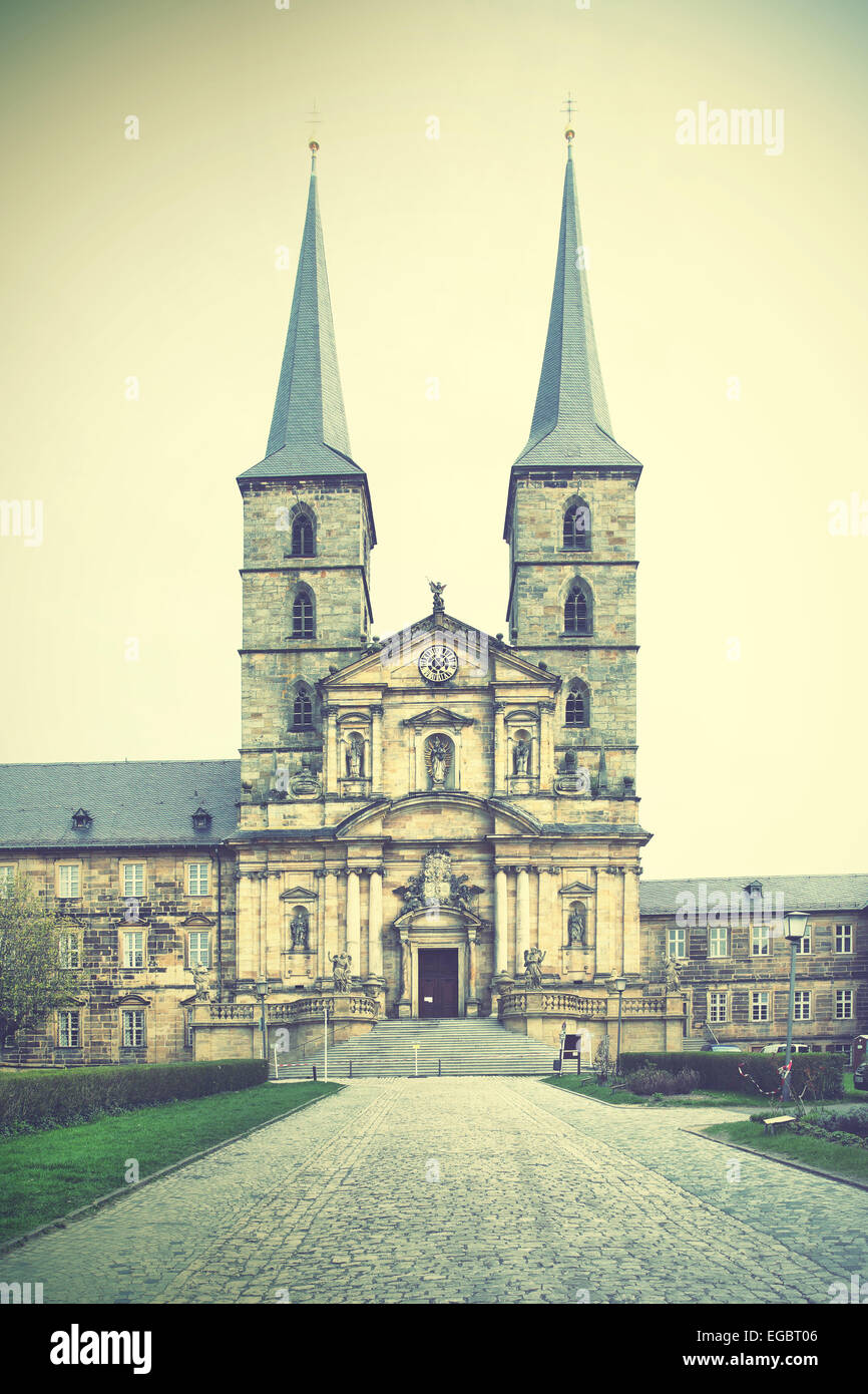 Ex monastero benedettino di Bamberg, Germania. In stile retrò filtred Foto Stock