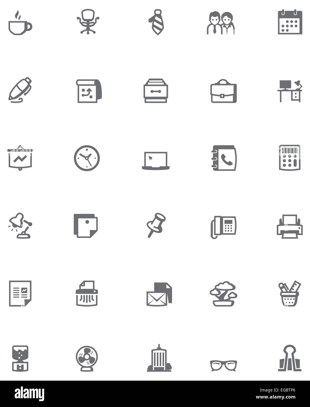 Ufficio del vettore icona impostare Foto Stock