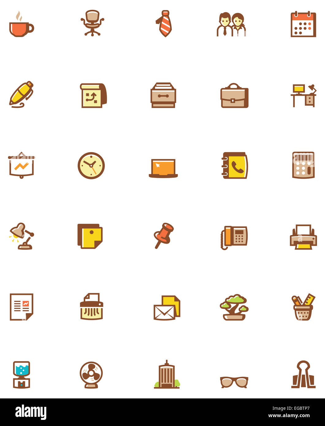 Ufficio del vettore icona impostare Foto Stock