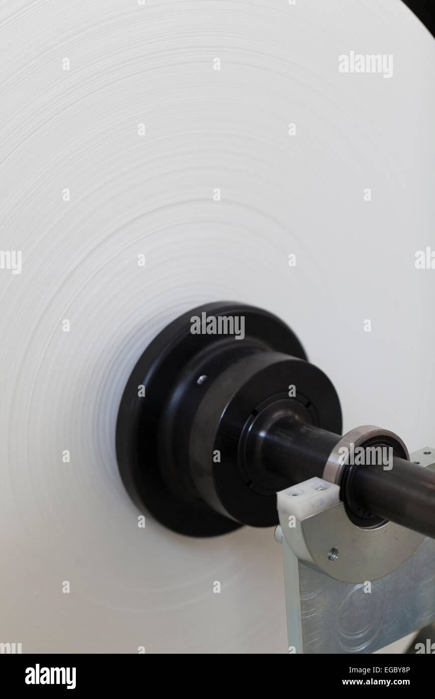 Grande bianco rotolo carta close up Foto Stock