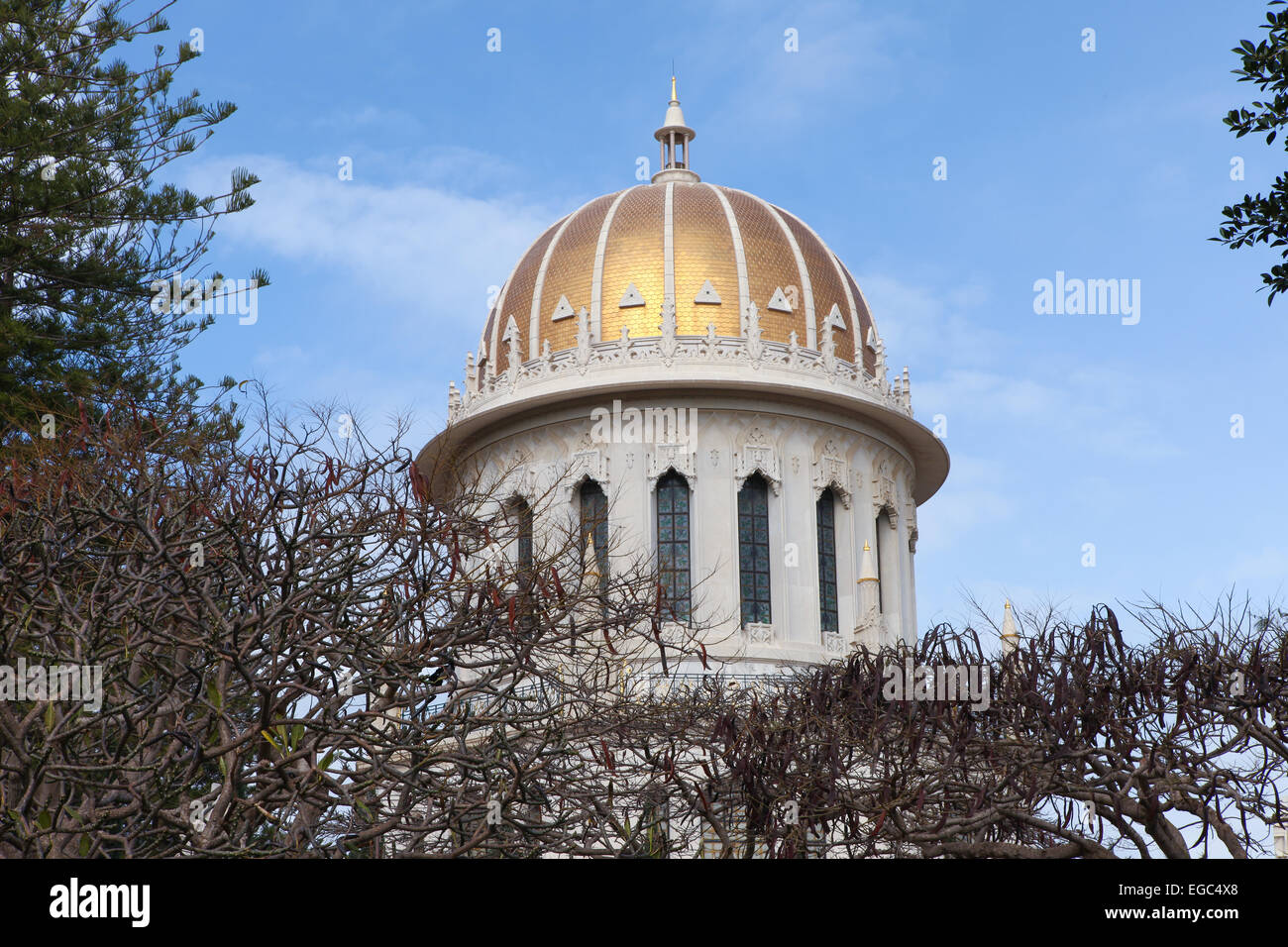 Tempio Bahai a Haifa, Israele Foto Stock