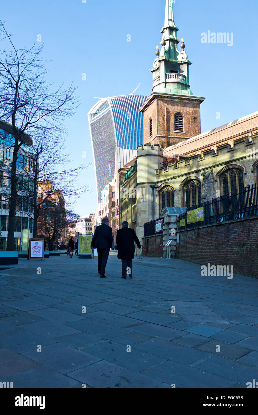 WalkieTalkie iconico Edificio architettonico,con giardini sul tetto e ristoranti, 20 Fenchurch Street, vicino a Torre di Londra,Thames Foto Stock