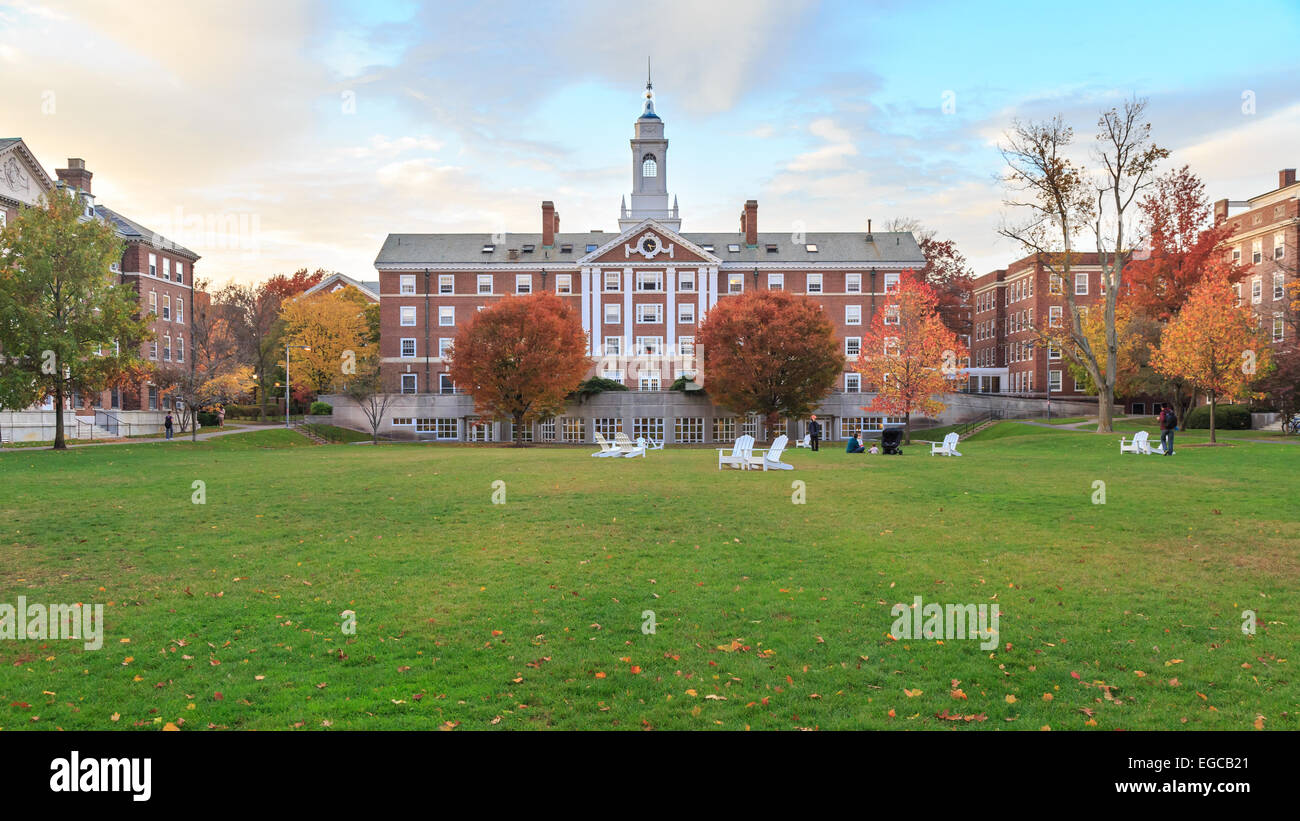 Radcliffe Quad alloggiamento undergrad presso la Harvard University di cadere in Cambridge, MA, Stati Uniti d'America nel novembre 2013. Foto Stock