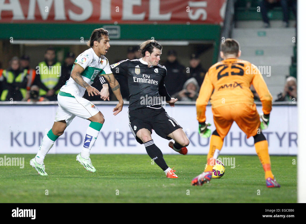 Elche, Spagna. Il 22 febbraio, 2015. La Liga partita di calcio tra Elche CF vs Real Madrid. Credito balla: ABEL F. ROS/Alamy Live News Foto Stock