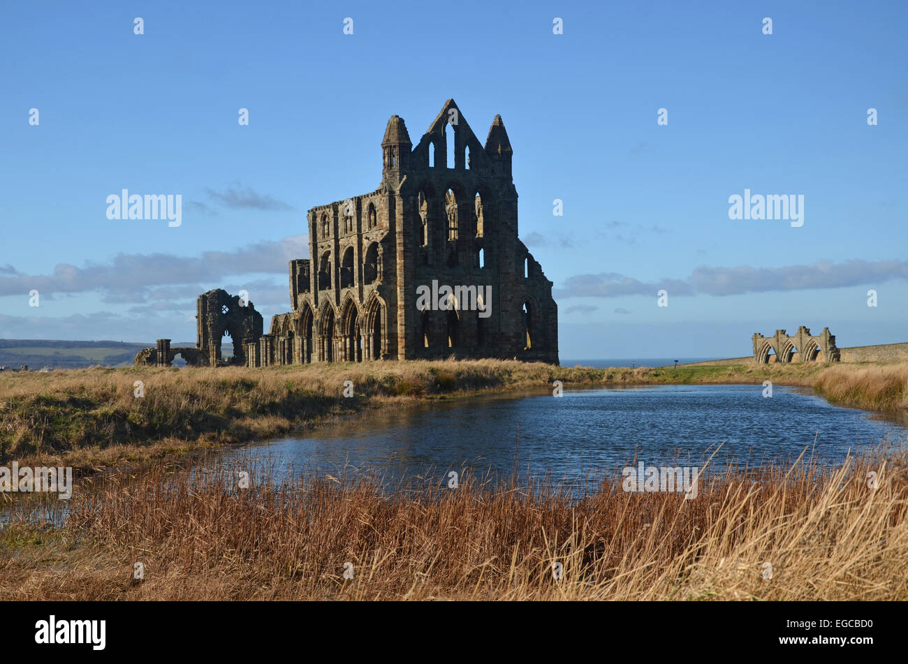 Abbazia di Whitby Foto Stock