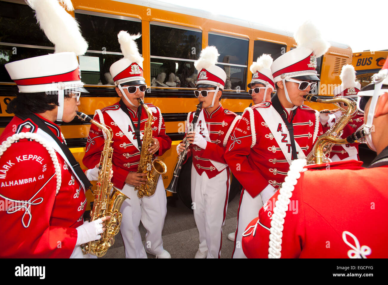 2015 Anno Nuovo Cinese Parade, Chinatown, Los Angeles, California Foto Stock