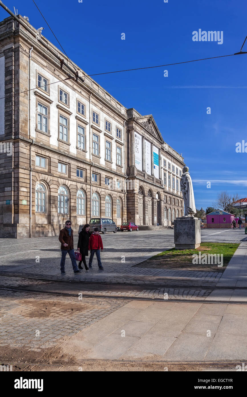 Museo di Storia Naturale di Porto palazzo universitario in Gomes Teixeira Square. Porto, Portogallo. Foto Stock