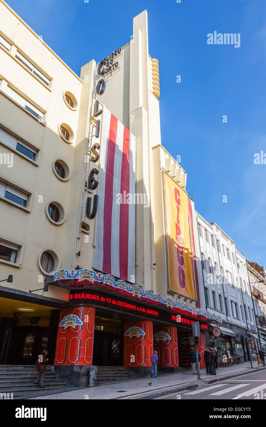 Porto, Portogallo. Al Coliseu do Porto, uno dei principali locali della città per le prestazioni della musica, del teatro, della danza e del circo Foto Stock