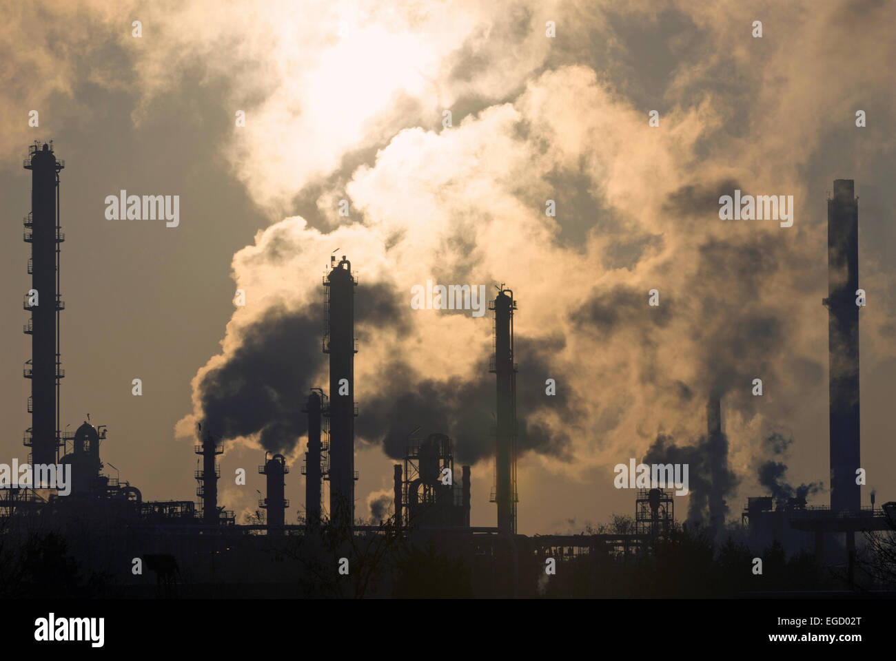 LyondellBasell fabbrica della plastica, Cologne-Godorf, Renania settentrionale-Vestfalia (Germania). Foto Stock