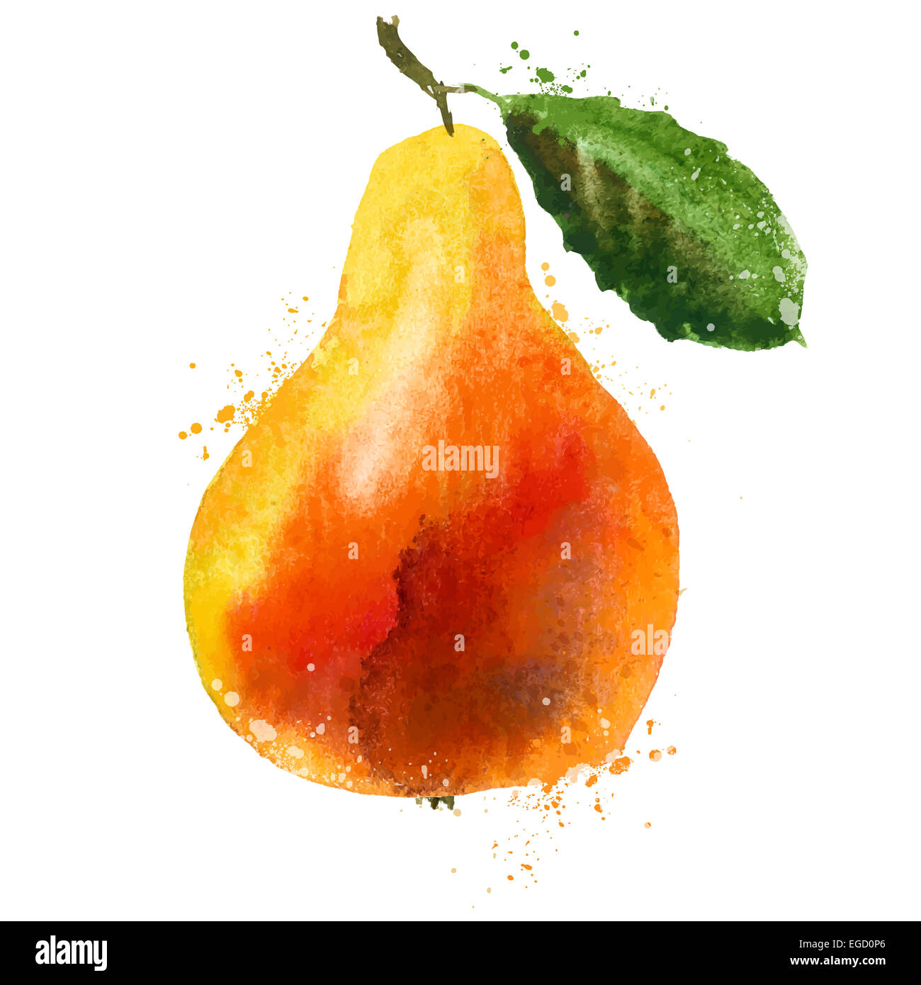 Pera logo design modello. frutta o icona di cibo. Foto Stock