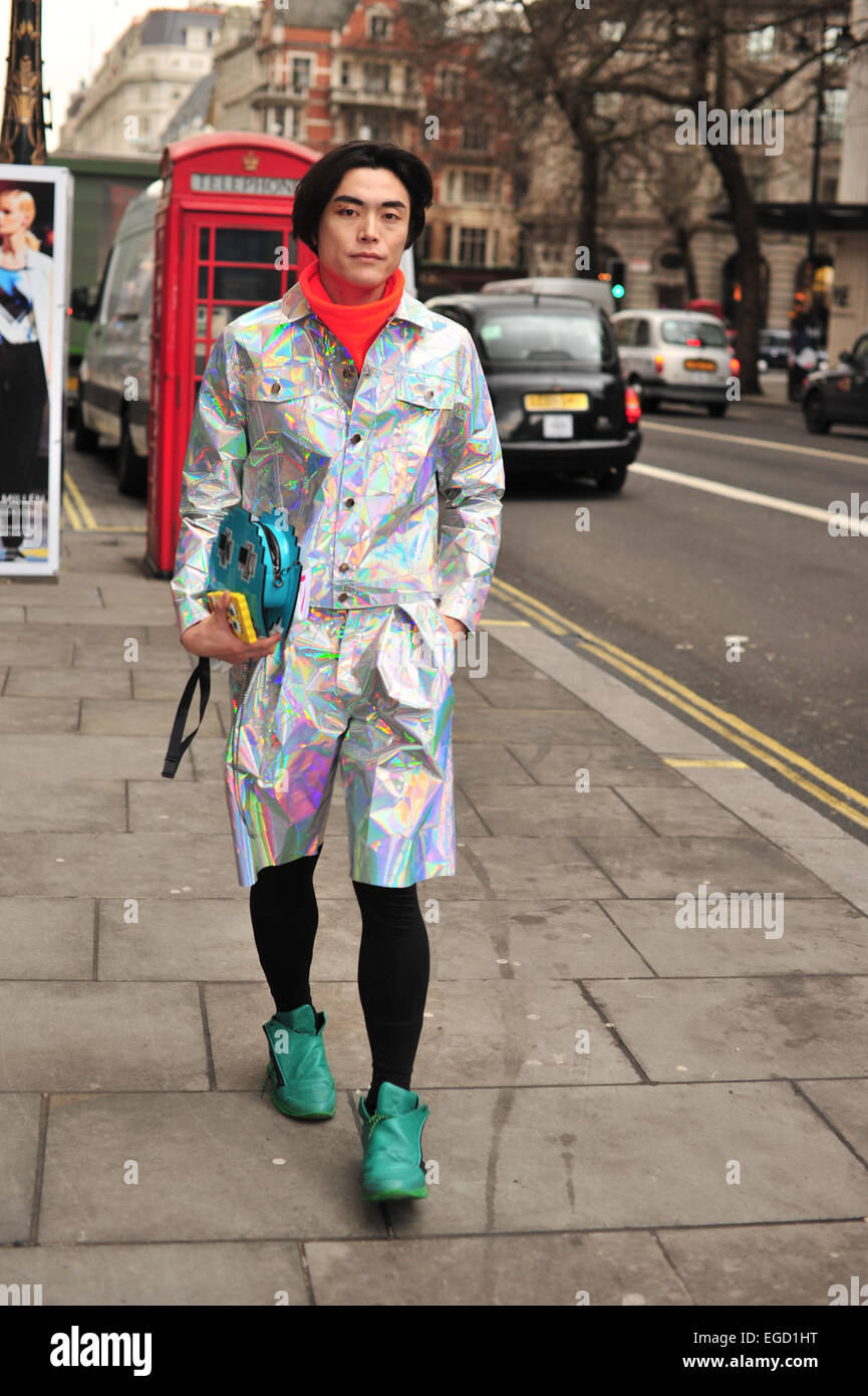 Yu Masui frequentando la London Fashion Week - Feb 20, 2015 - Foto: Pista Manhattan/Celine Gaille Foto Stock