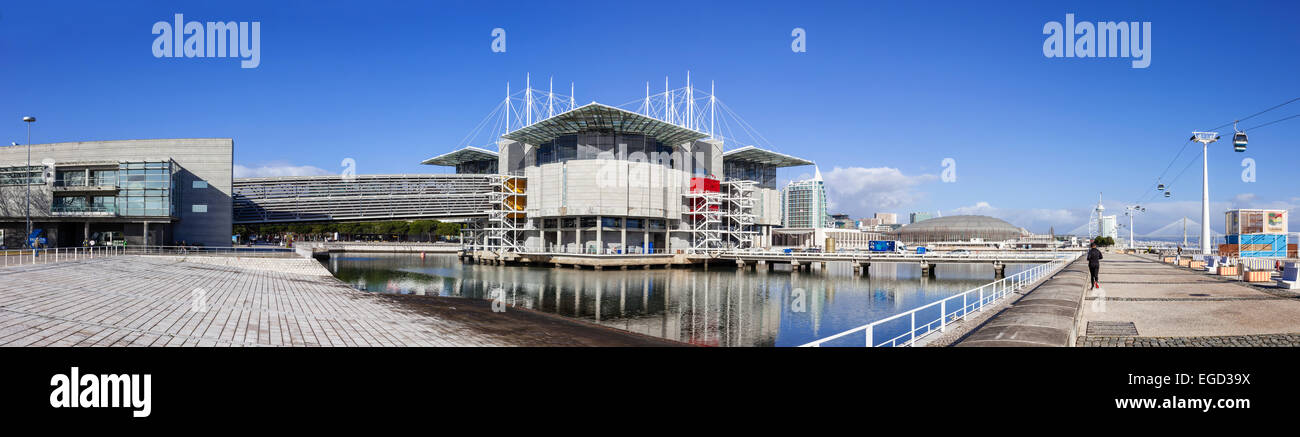Lisbon Oceanarium, la seconda più grande oceanarium nel mondo e il più grande in Europa. Lisbona, Portogallo. Foto Stock