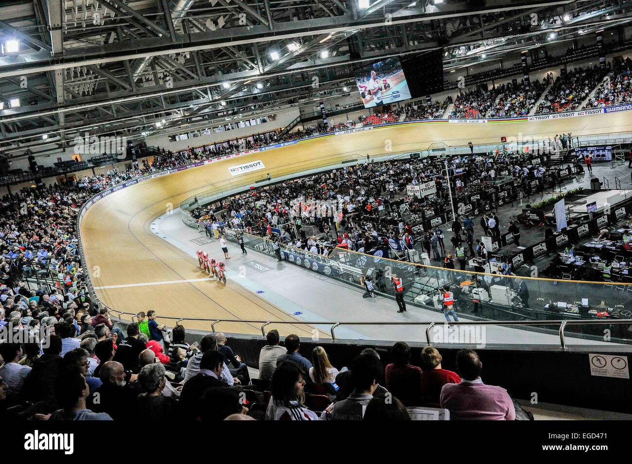 Illustrazione velodrome - 18.02.2015 - cyclisme sur pista - Championnats du Monde 2015 .Photo : Andre Ferreira/Icona Sport.Caption locale Foto Stock
