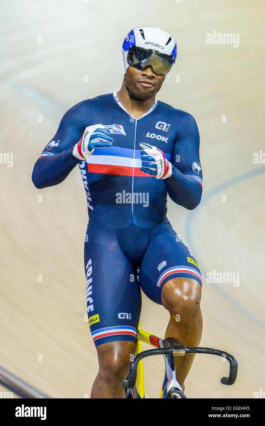 Gregory Bauge - 18.02.2015 - cyclisme sur pista - Vitesse par "equipes - Championnats du Monde 2015 .Photo : Andre Ferreira/Icona Sport.Caption locale Foto Stock