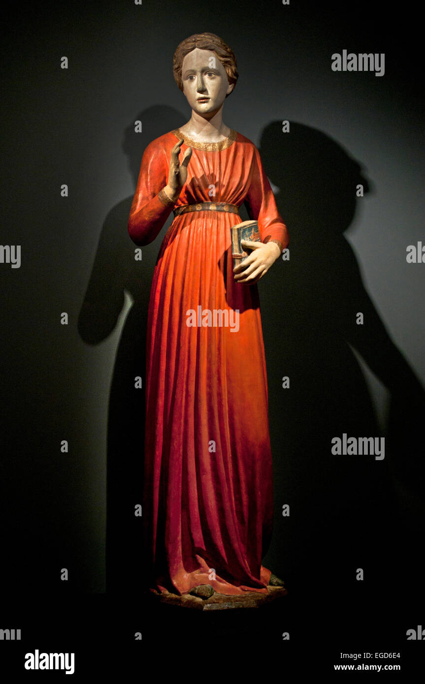 L'Annunciazione, 1423 ( l'angelo Gabriele è raccontare la Vergine che ella concepirà un bambino ) Francesco di Valdambrino, ( ATTIVO 1398-1435 ) Siena Italia Italiano Foto Stock