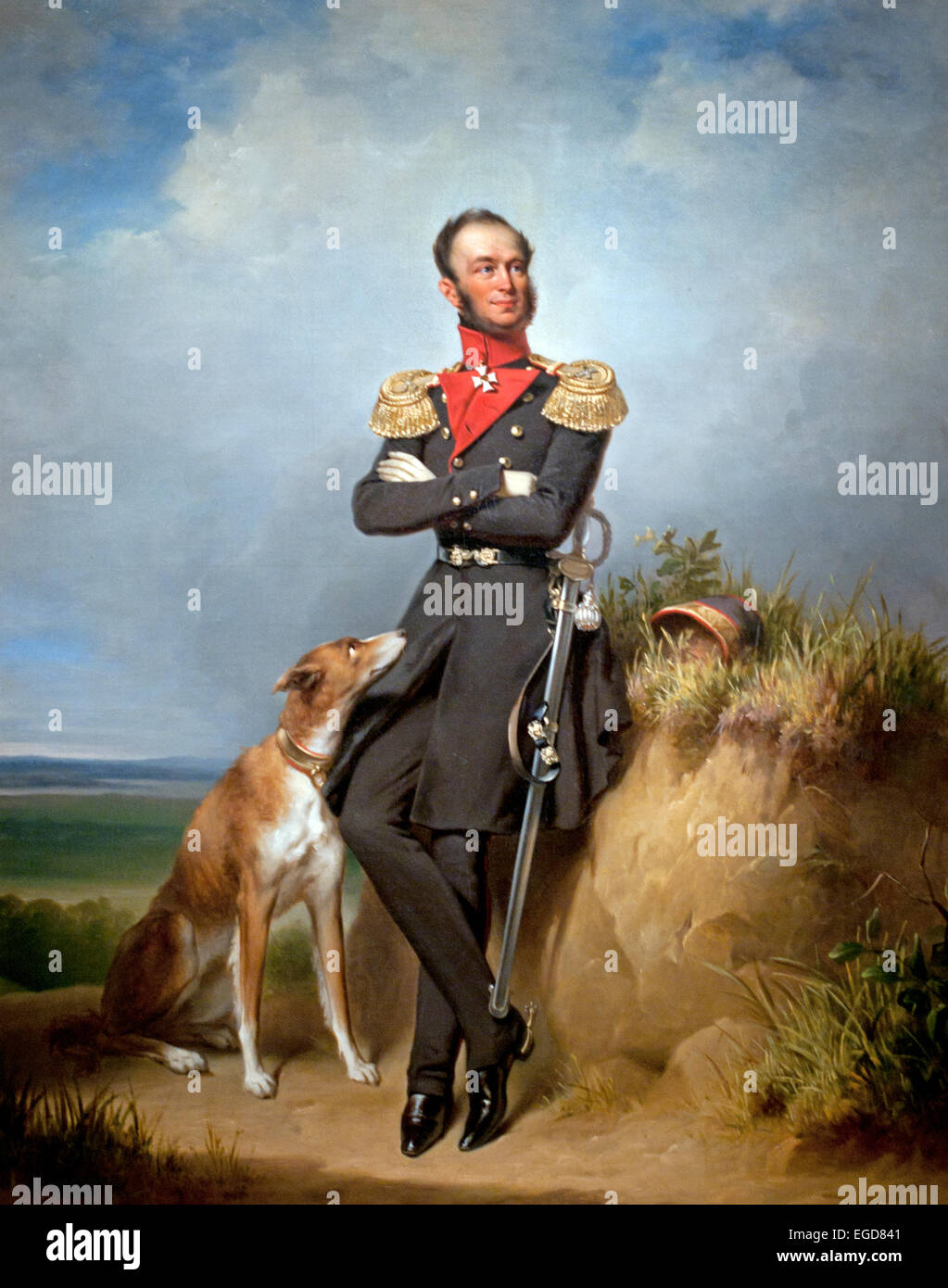 Guglielmo II Re del Netherlands1839 Jan Adam Kruseman 1804-1862 olandese Foto Stock