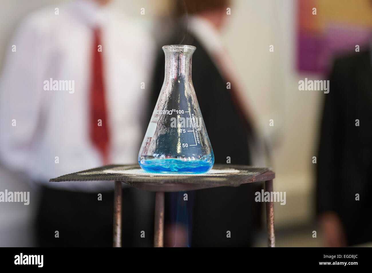 Scuola lezione di Chimica Foto Stock