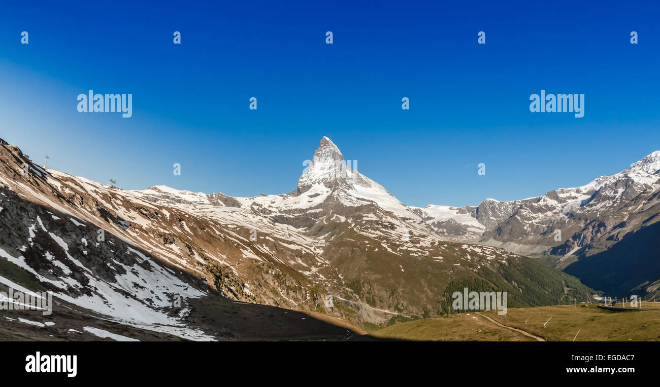 Bella montagna Cervino, Alpi Zermatt, Svizzera Foto Stock