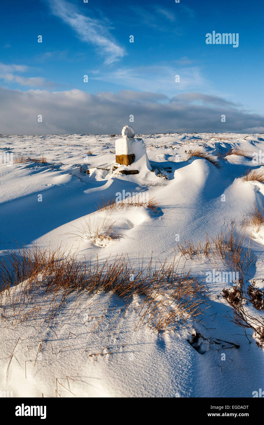 Snow Drift scultura al Fat Betty su Rosedale Moor Foto Stock