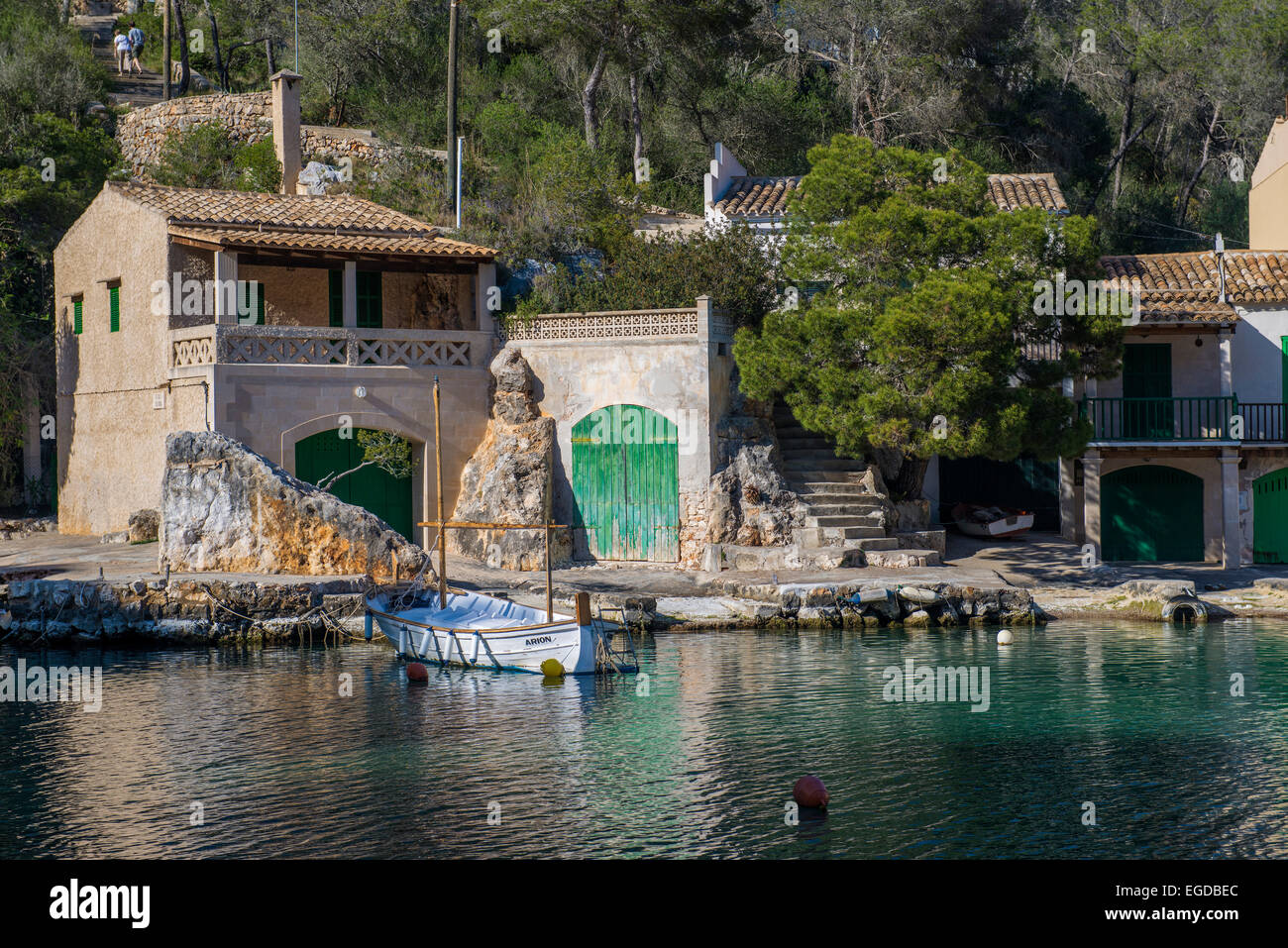 Cala Figuera, vicino a Santanyi, Maiorca, SPAGNA Foto Stock