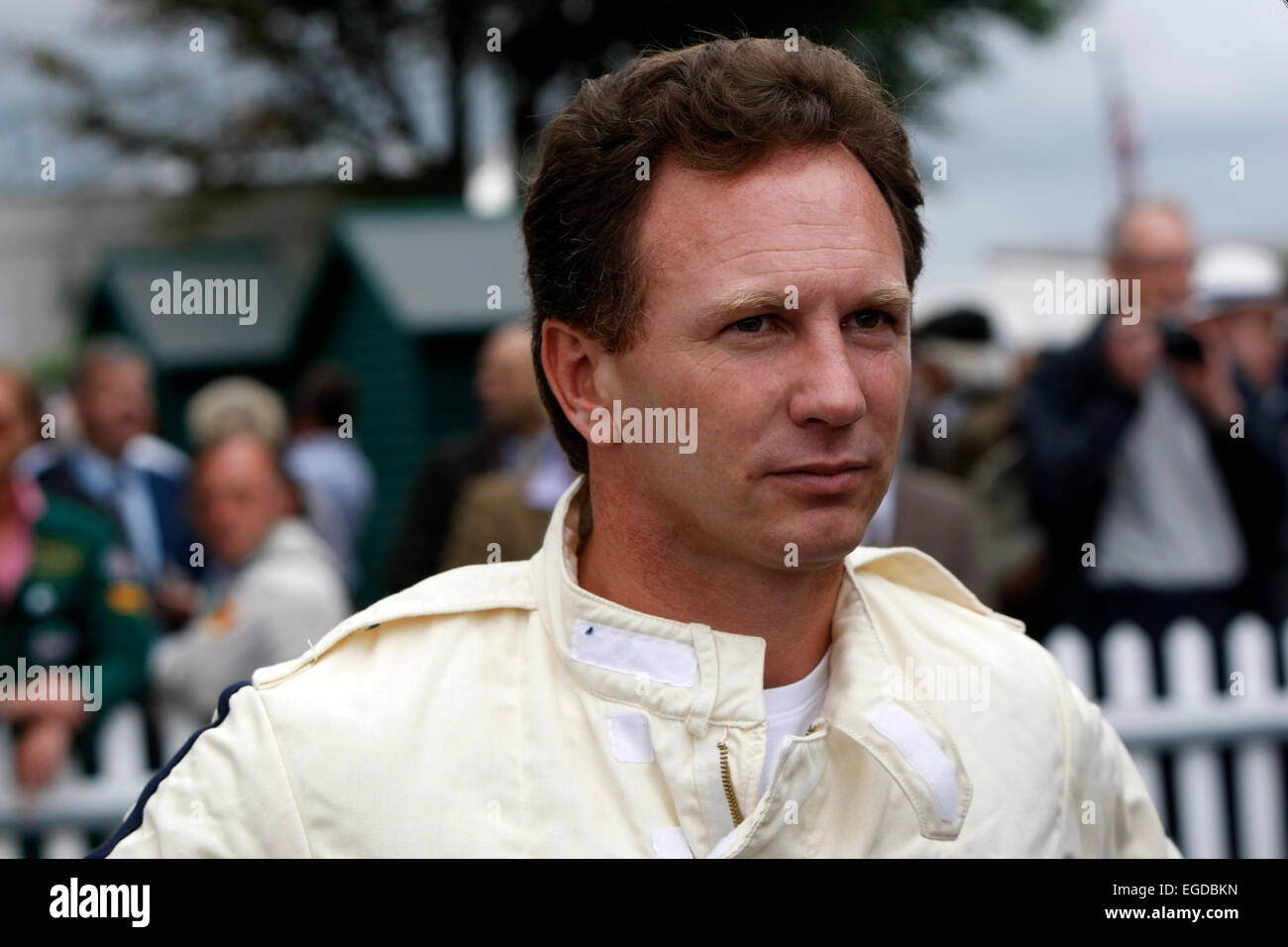 Christian Horner al Goodwood gara automobilistica Foto Stock