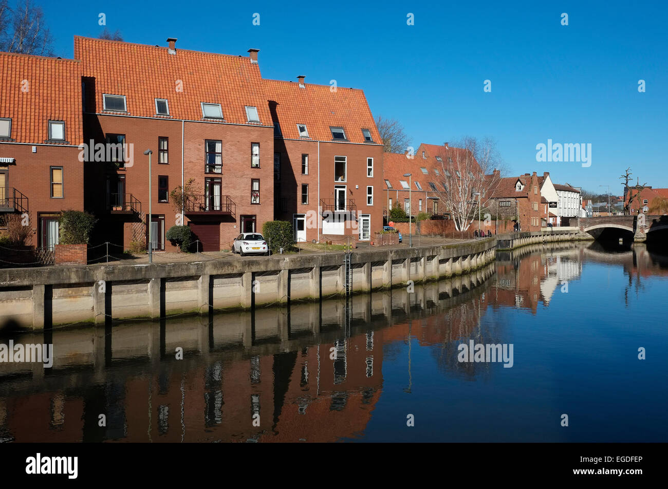 Frati quay, Norwich, Norfolk, Inghilterra Foto Stock