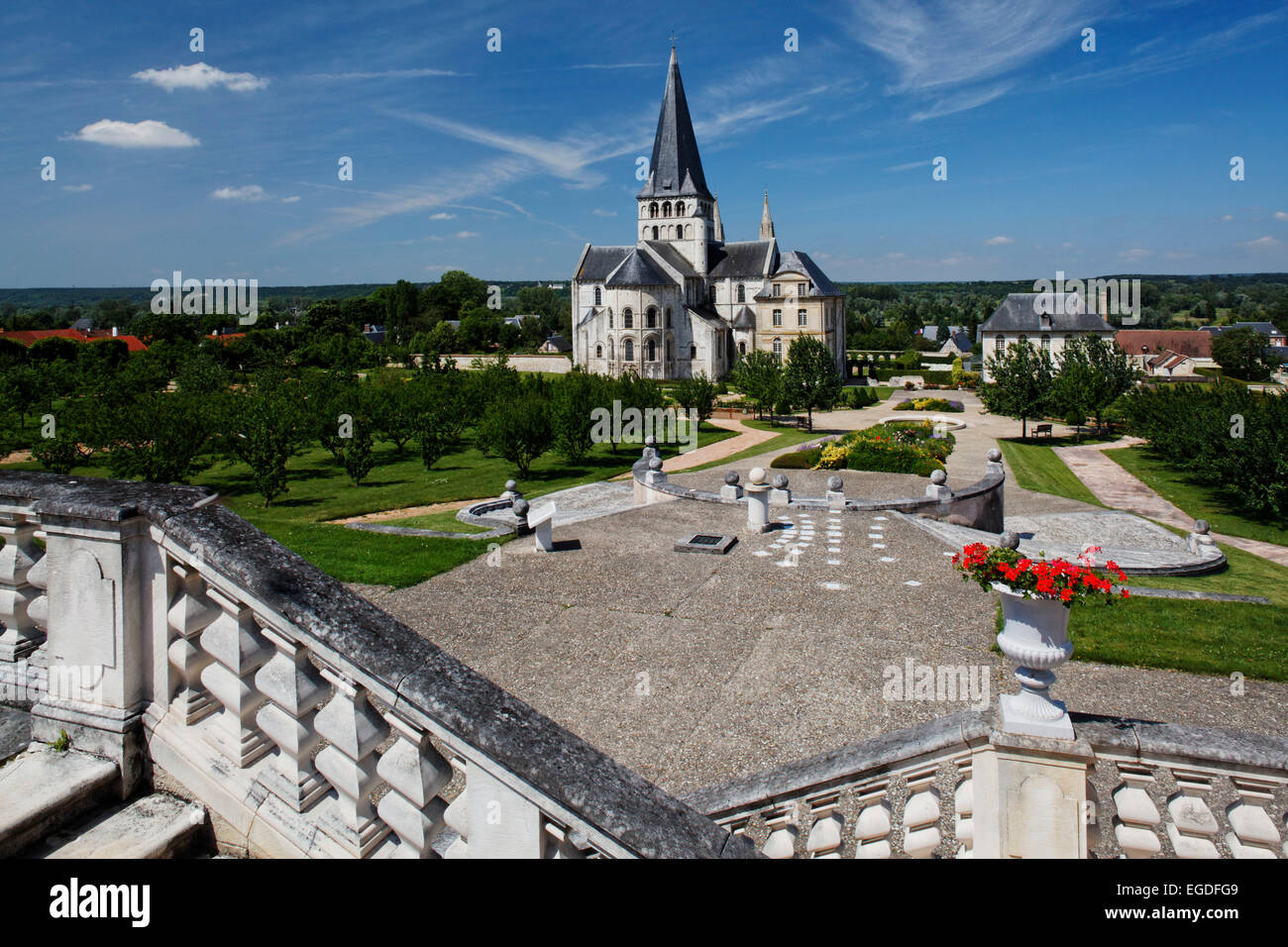Chiesa abbaziale di San Georges de Boscherville, Abbaye romane normande, Saint Martin de Boscherville, Alta Normandia, Francia Foto Stock