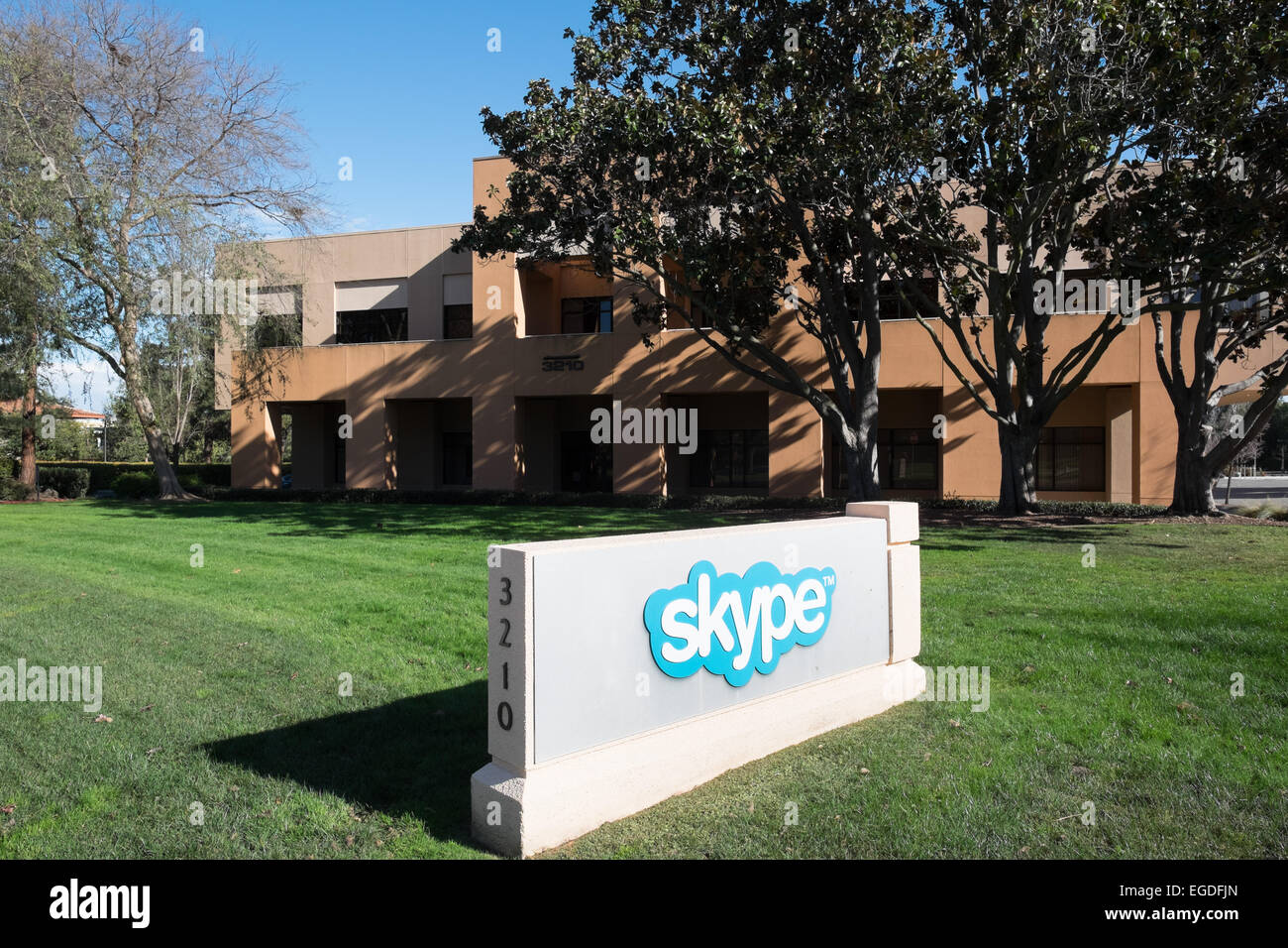 Skype sede nella Silicon Valley. Palo Alto CA. Foto Stock