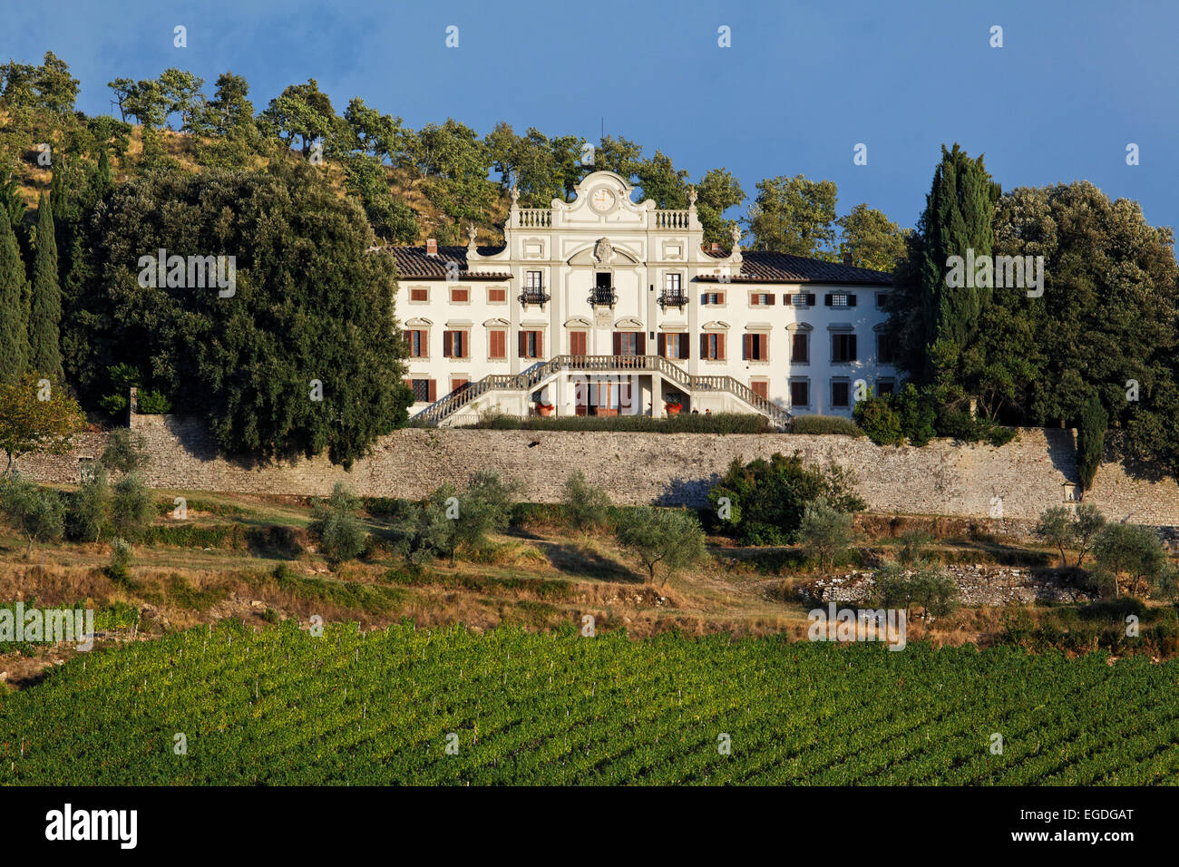 Azienda vinicola Villa Vistarenni, Gaiole in Chianti, Toscana, Italia Foto Stock