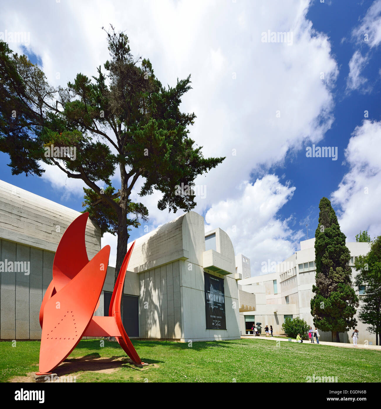 Fundacio Joan Miro, Fondazione Joan Miro, architetto Josep Lluis Sert, Montjuic Barcellona, in Catalogna, Spagna Foto Stock