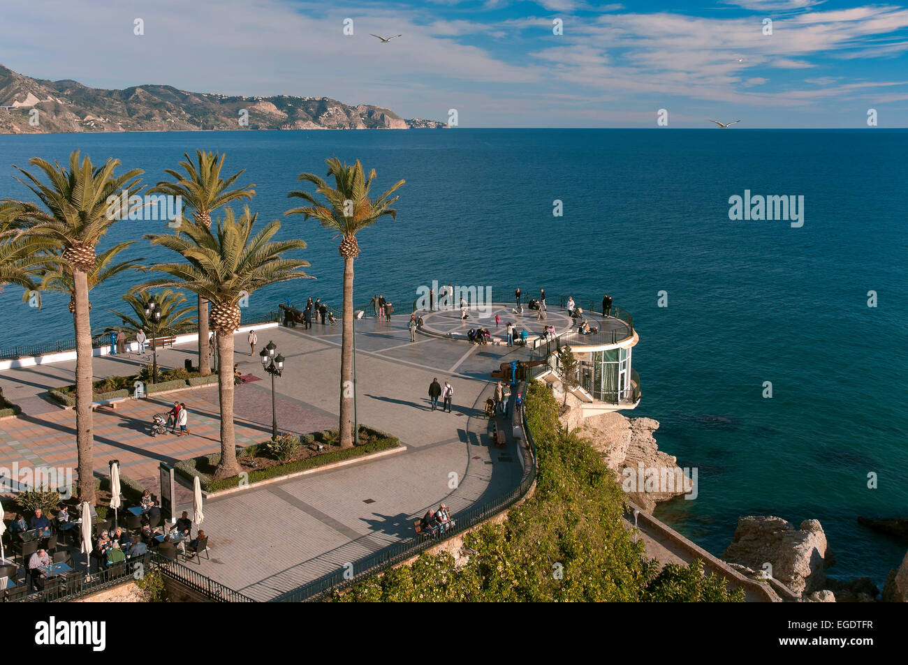 Balcón de Europa, Nerja, provincia di Malaga, regione dell'Andalusia, Spagna, Europa Foto Stock