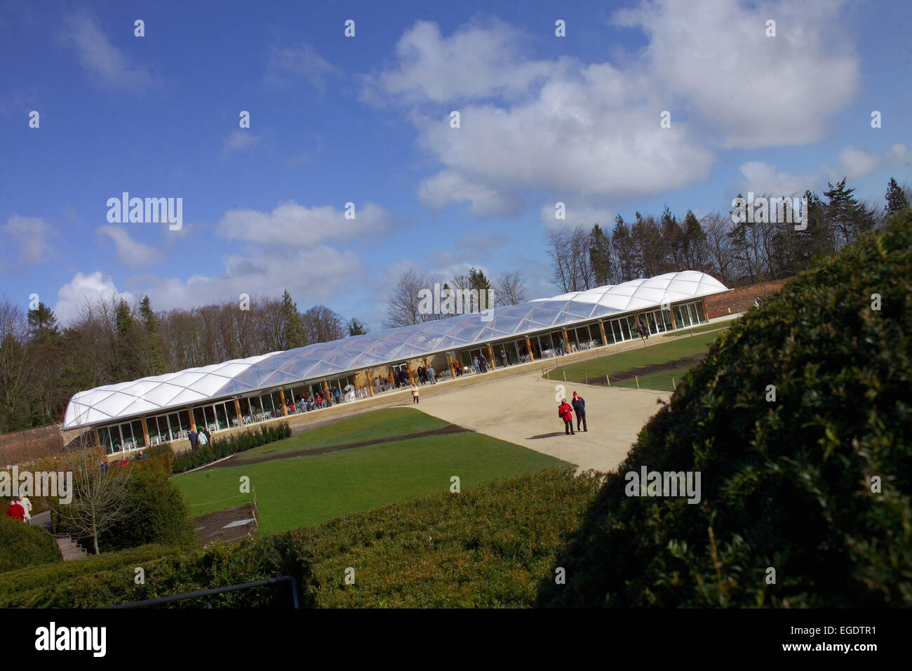 Il Pavillion a Alnwick giardino, Northumberland Foto Stock