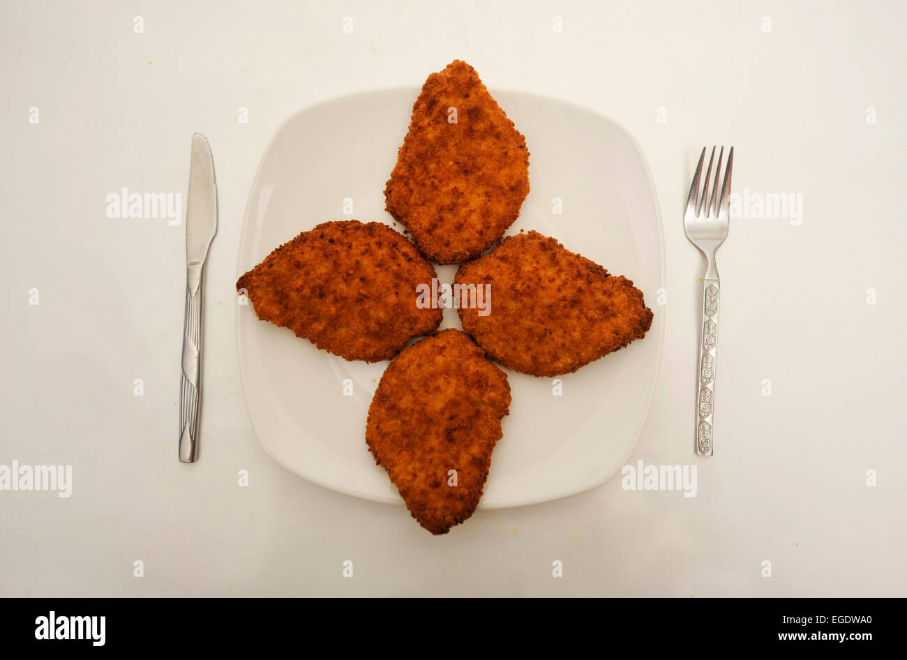 Piatto di pollo Foto Stock