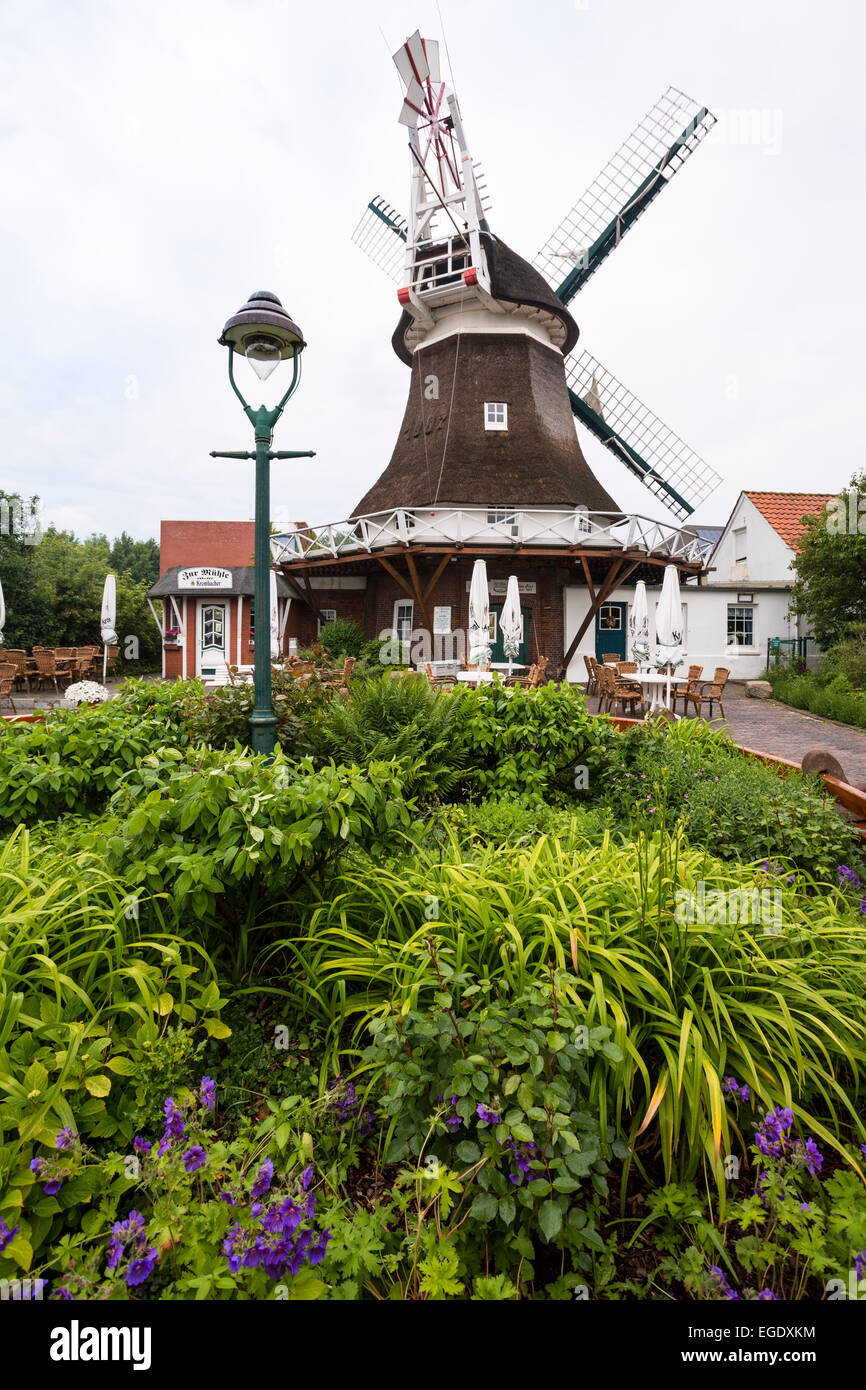 Ristorante Zur Muehle, Norderney Isola, Nationalpark, Mare del Nord est delle Isole Frisone, Frisia orientale, Bassa Sassonia, Germania, Europa Foto Stock