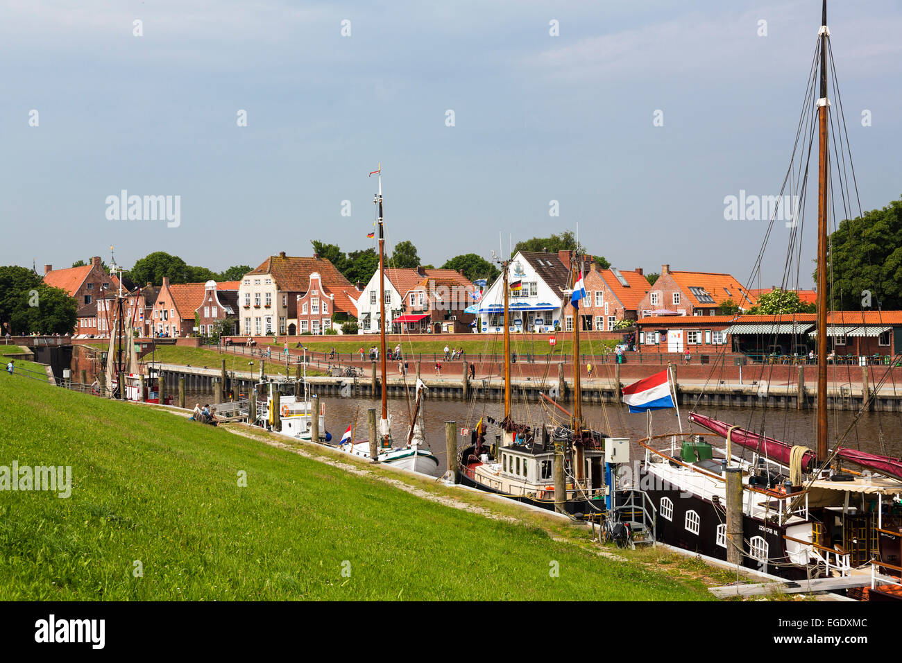 Greetsiel harbor , Bassa Sassonia, Germania, Europa Foto Stock