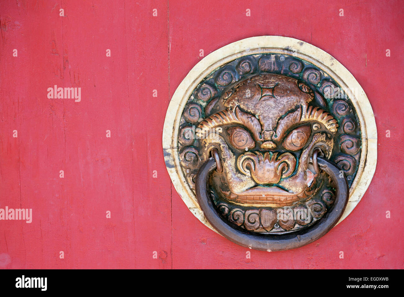 Porta respingente a Erdene Zuu Khiid, Kharkhorin, Ovorkhangai, Mongolia Foto Stock