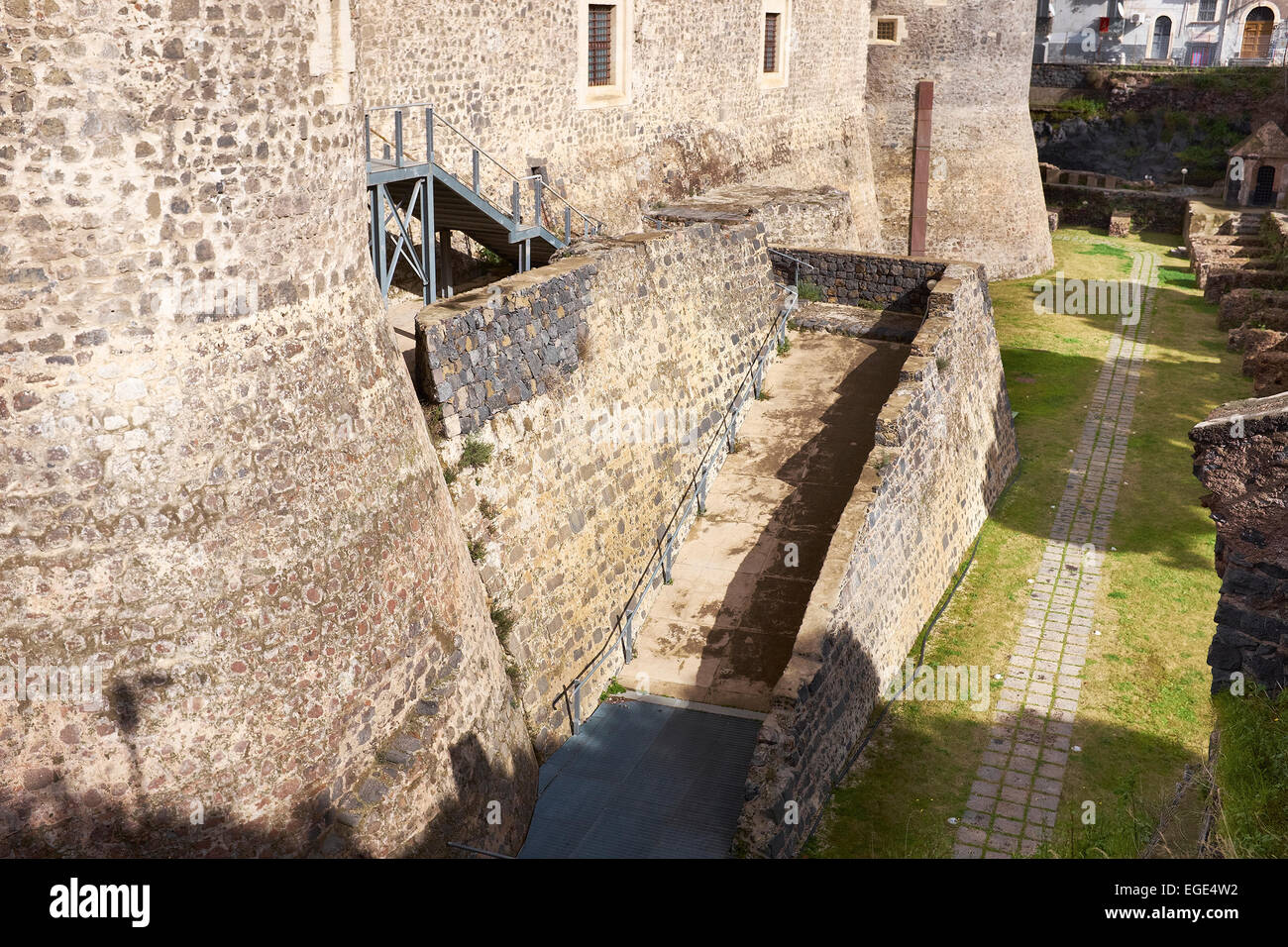 Castello Ursino, Catania, Sicilia, Italia. Turismo italiano, viaggi e meta di vacanza. Foto Stock