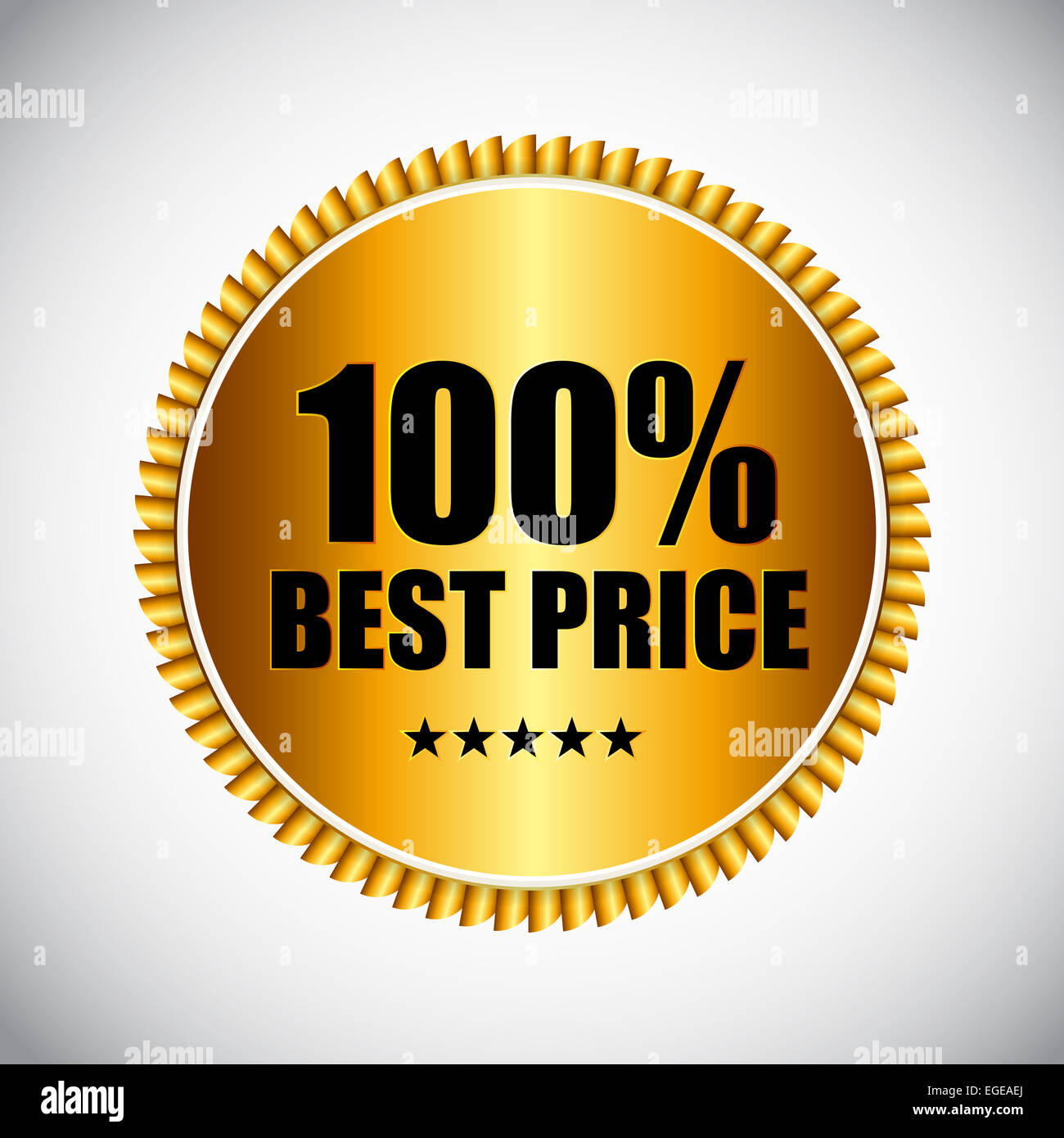 Miglior prezzo Golden etichetta Illustrazione Vettoriale Foto Stock