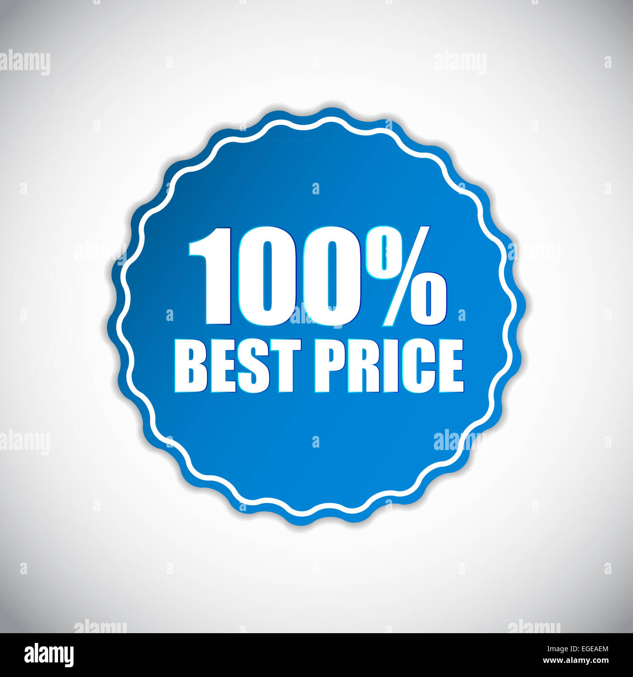 Miglior prezzo etichetta blu illustrazione vettoriale Foto Stock