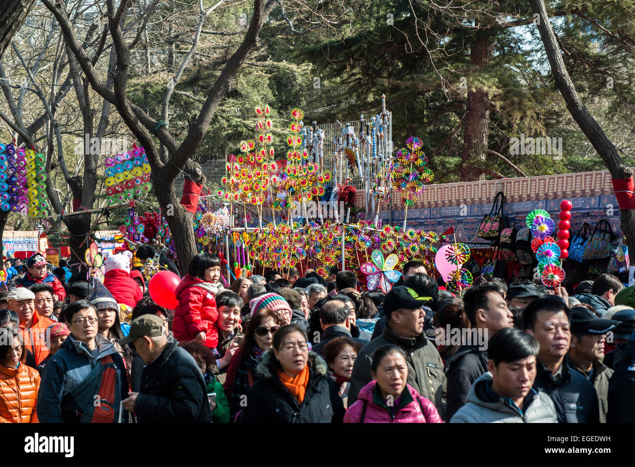 Pechino, Cina. Il 23 febbraio, 2015. Fiera del Tempio come una attività tradizionale si svolge di solito nel nuovo anno cinese Credito: avada/Alamy Live News Foto Stock