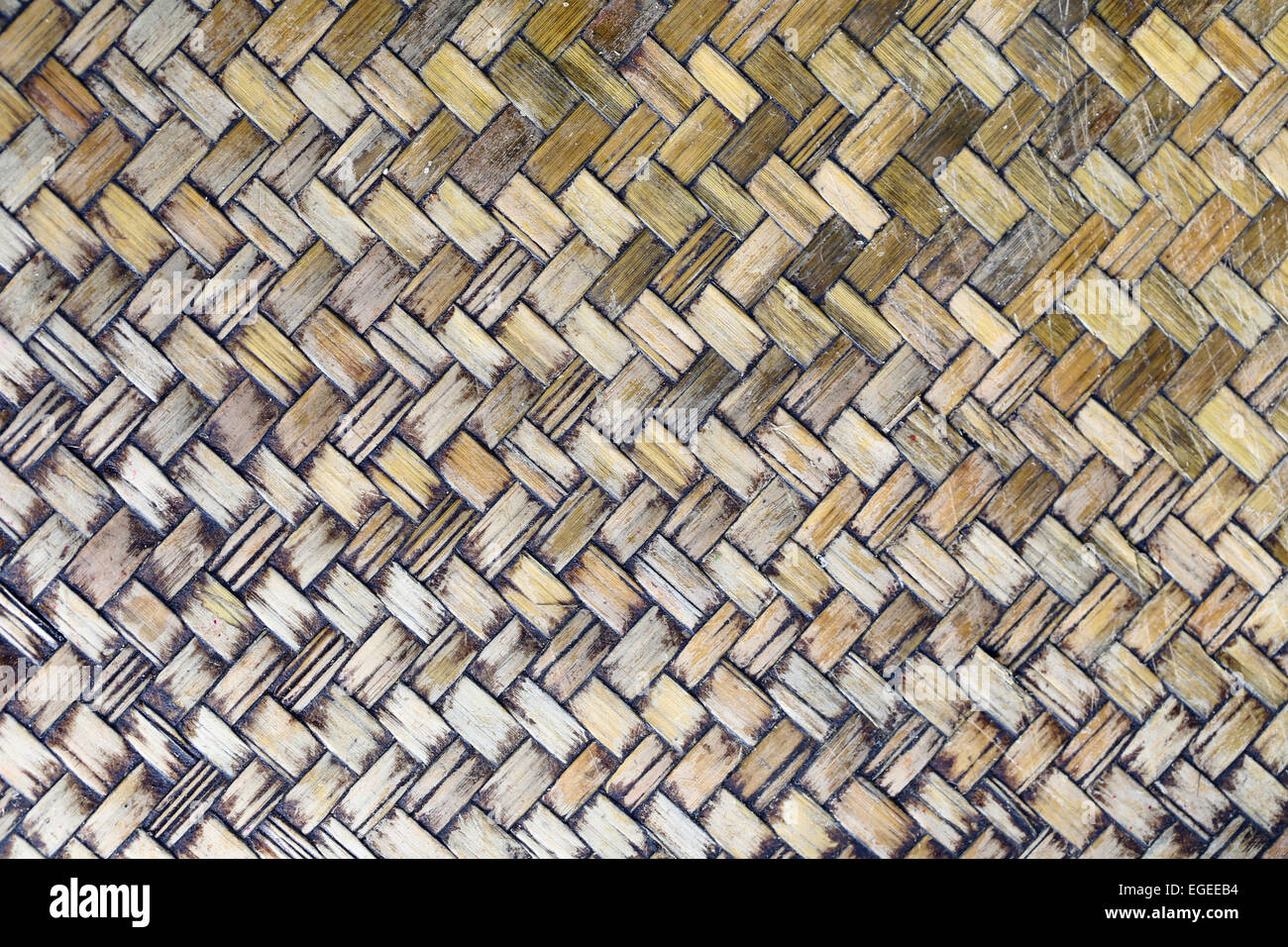 Wickerworks pattern di bambù tecnica di sfondo. Foto Stock