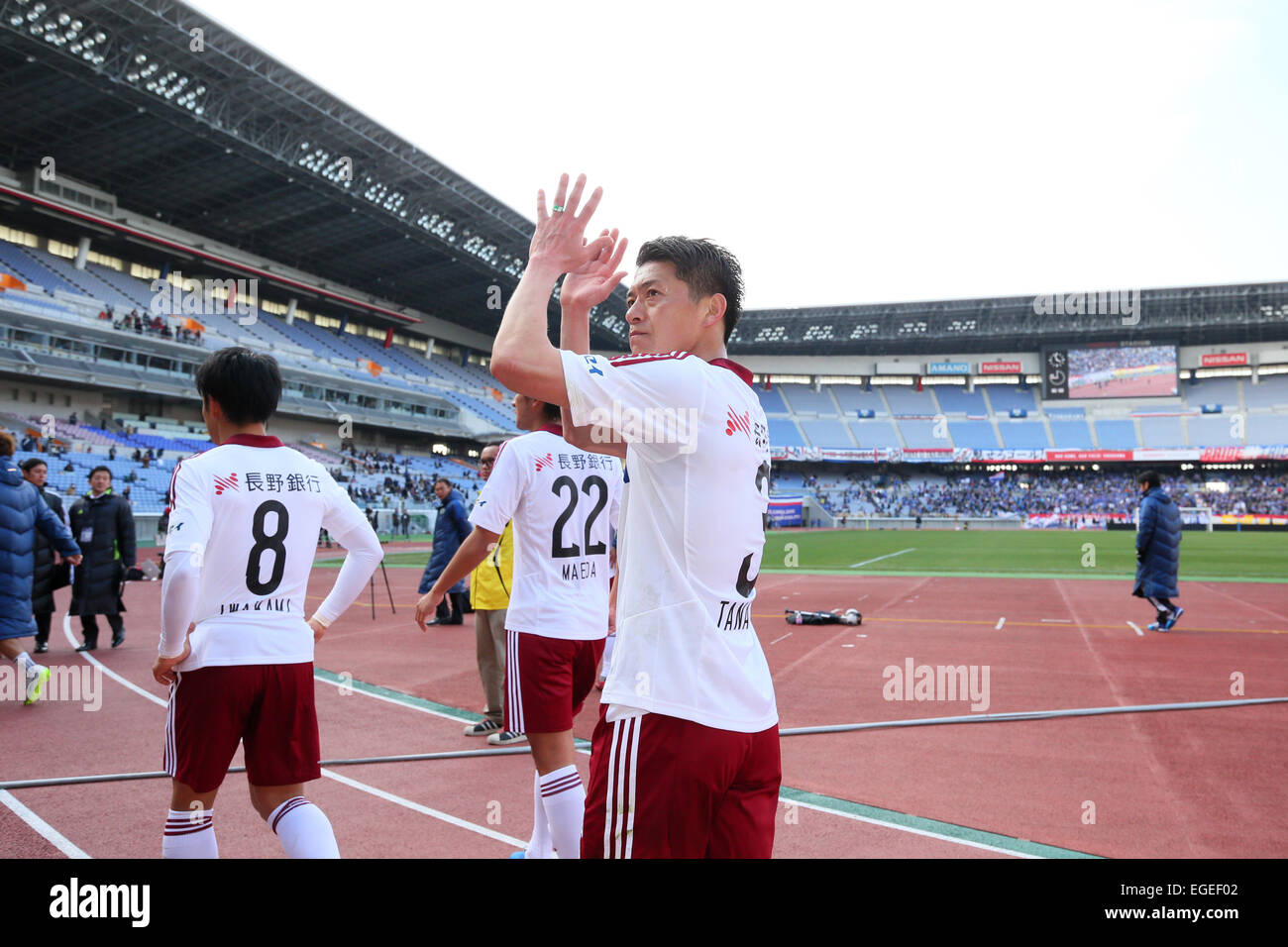 Hayama Tanaka (Yamaga), 21 febbraio 2015 - Calcio : 2015 J.League pre-stagione match tra Yokohama f Marinos 0-1 Matsumoto Yamaga FC a Nissan Stadium di Kanagawa, Giappone. (Foto di Giovanni Osada/AFLO SPORT) [1156] Foto Stock